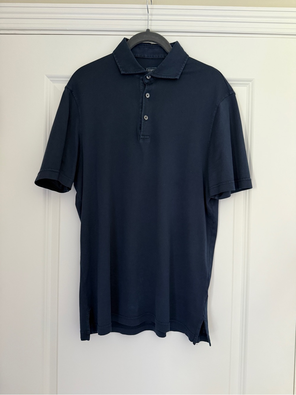 Men's Fedeli Navy Short-Sleeve Polo Shirt